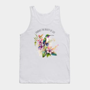 Watercolor Hummingbird | Motivational Quotes Tank Top